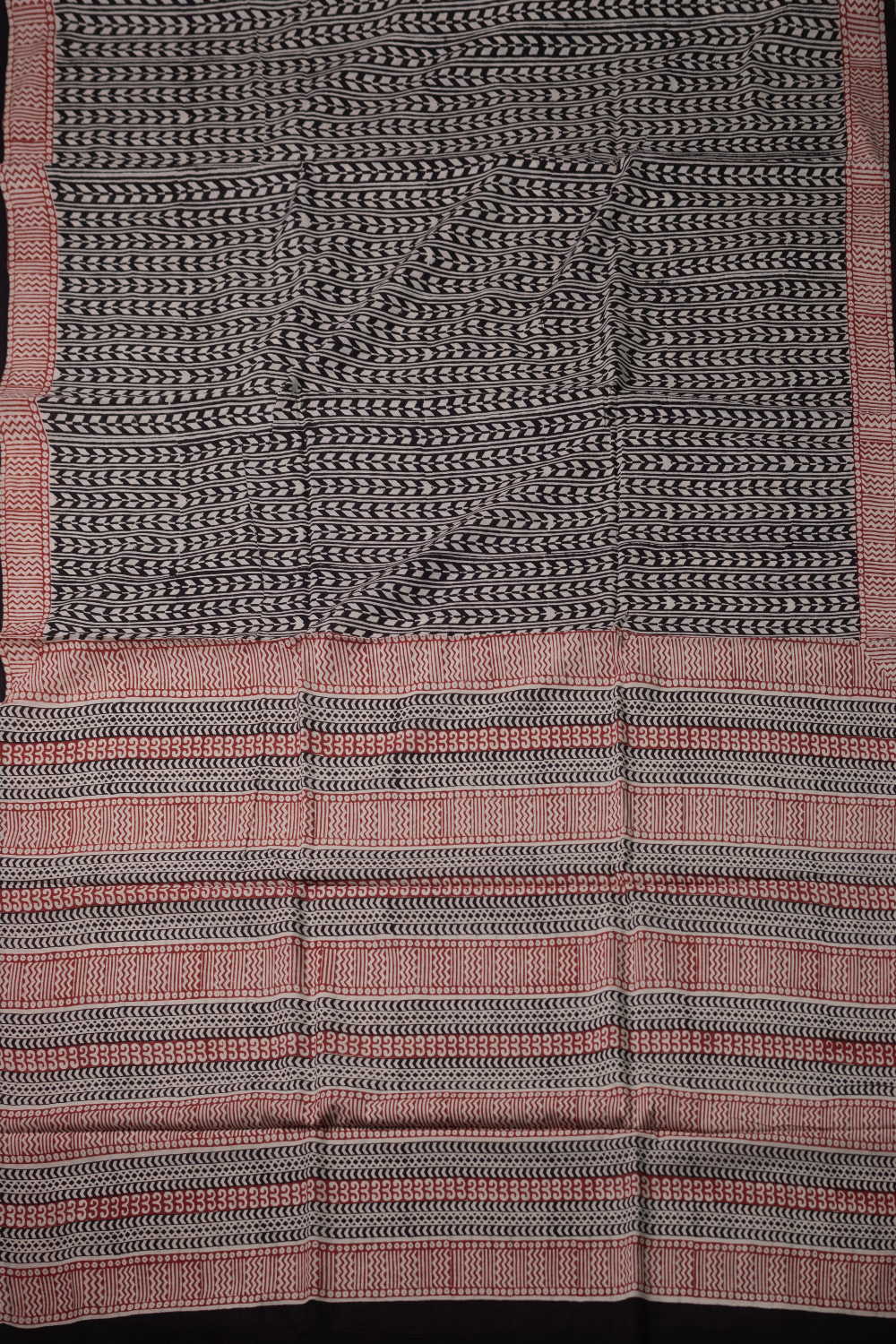 Block Printed Cotton Saree - Matkatus 