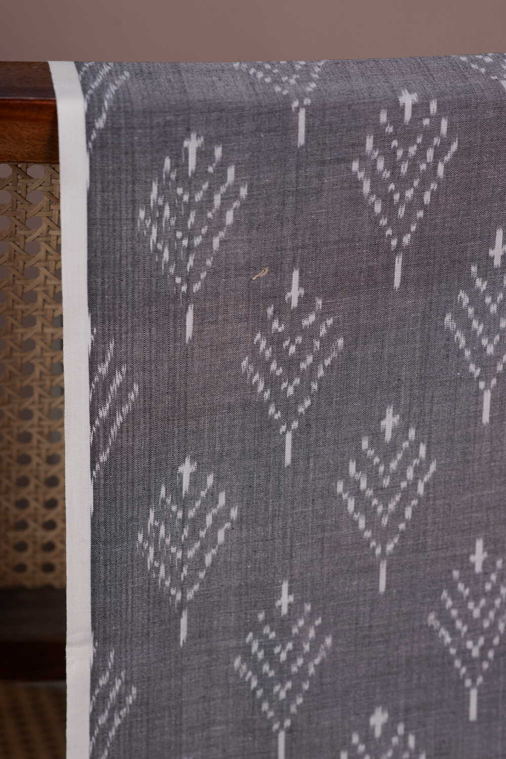 Shade of Grey Ikat Cotton Fabric
