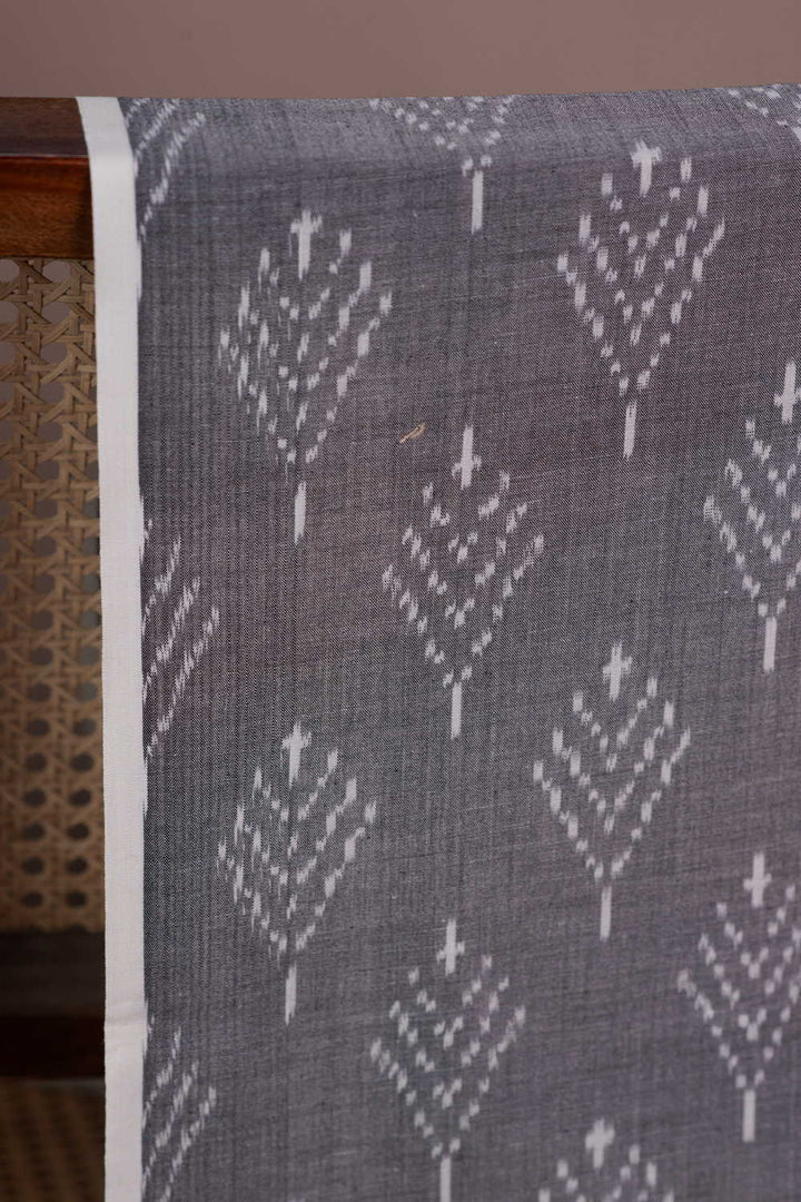 Shade of Grey Ikat Cotton Fabric