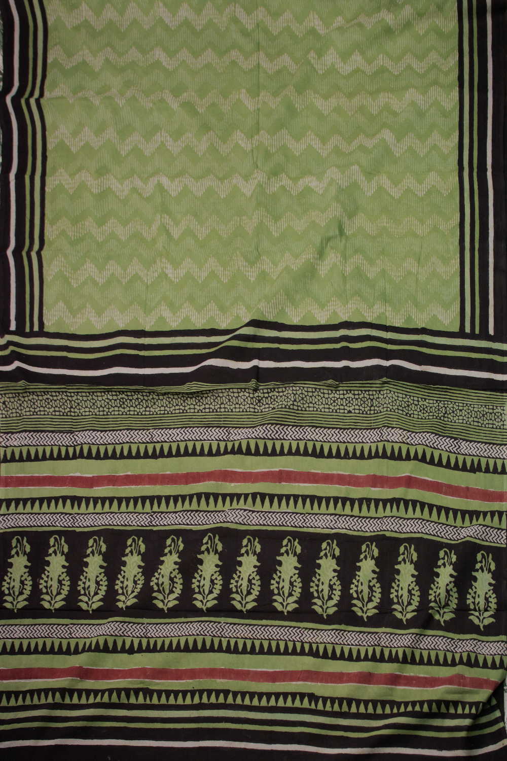 Block Printed Cotton Saree - Matkatus 