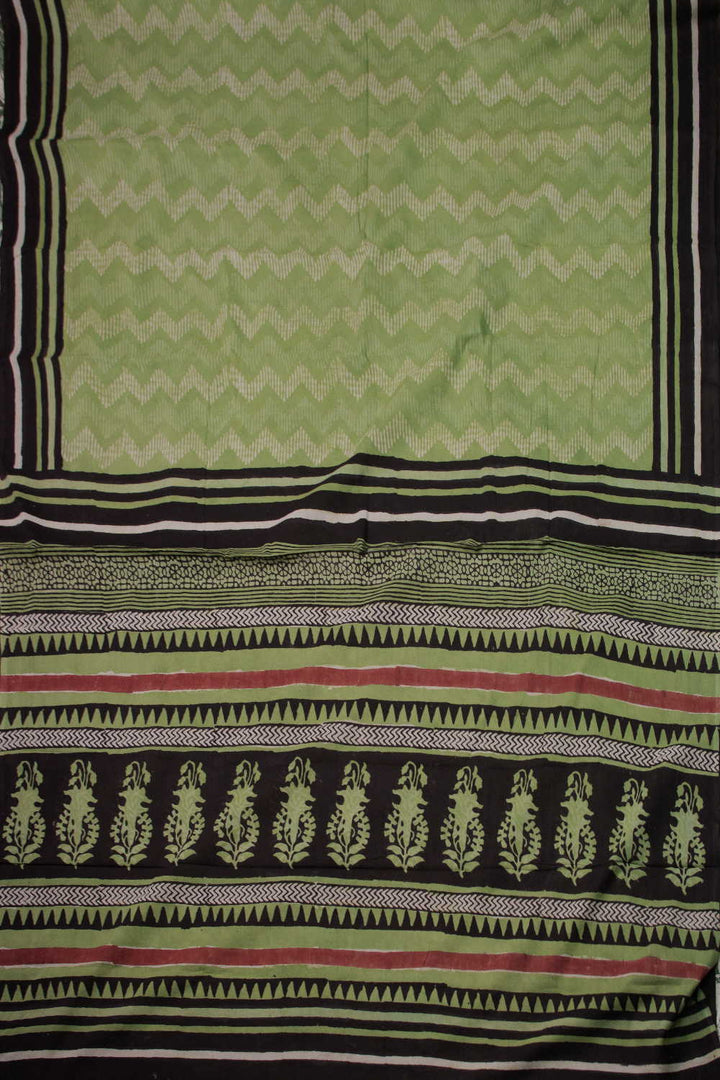 Block Printed Cotton Saree - Matkatus 