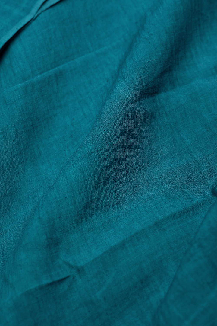 Jade Blue Handwoven Linen Fabric