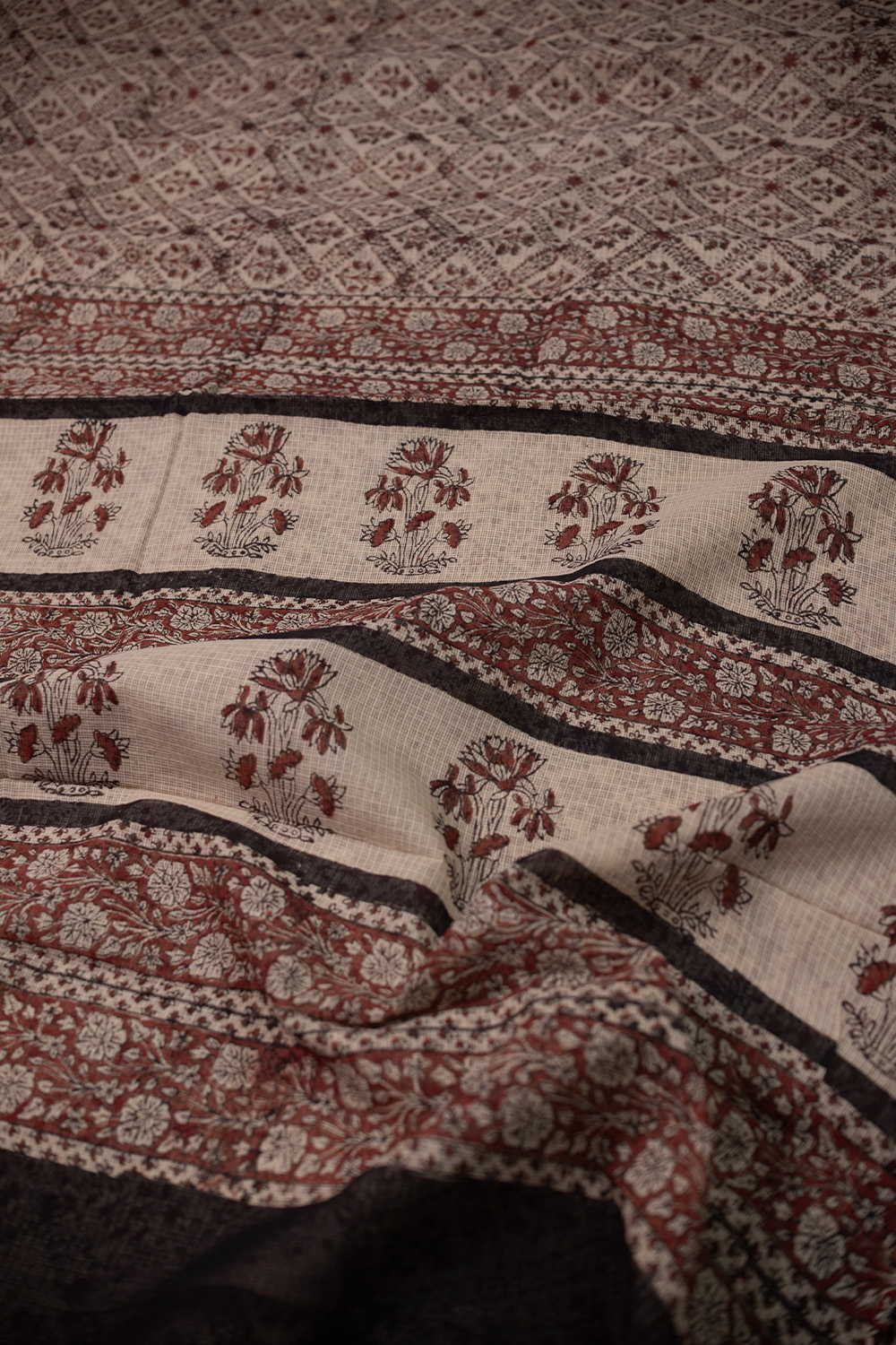 Block Printed Cotton Saree - Matkatus 