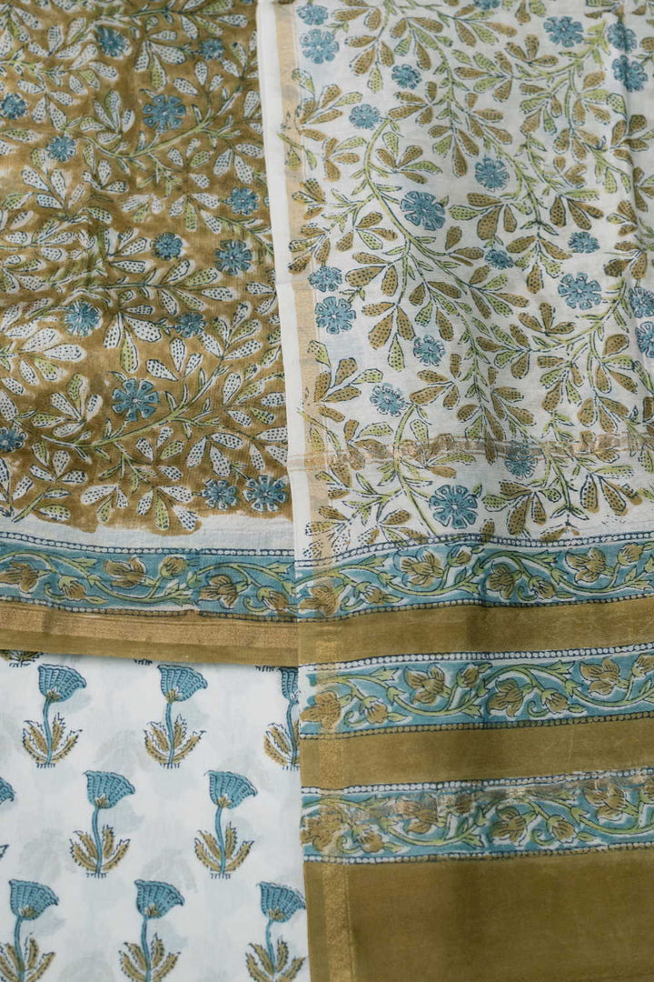 Prettiest Floral Chanderi Silk Cotton Suit
