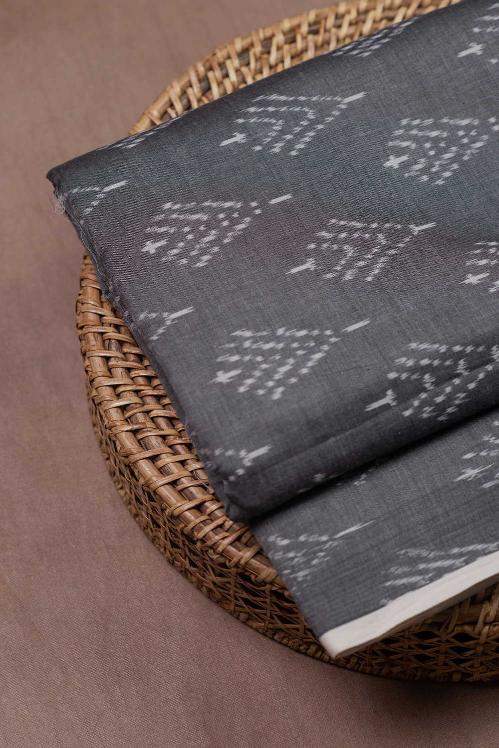 Shade of Grey Ikat Cotton Fabric
