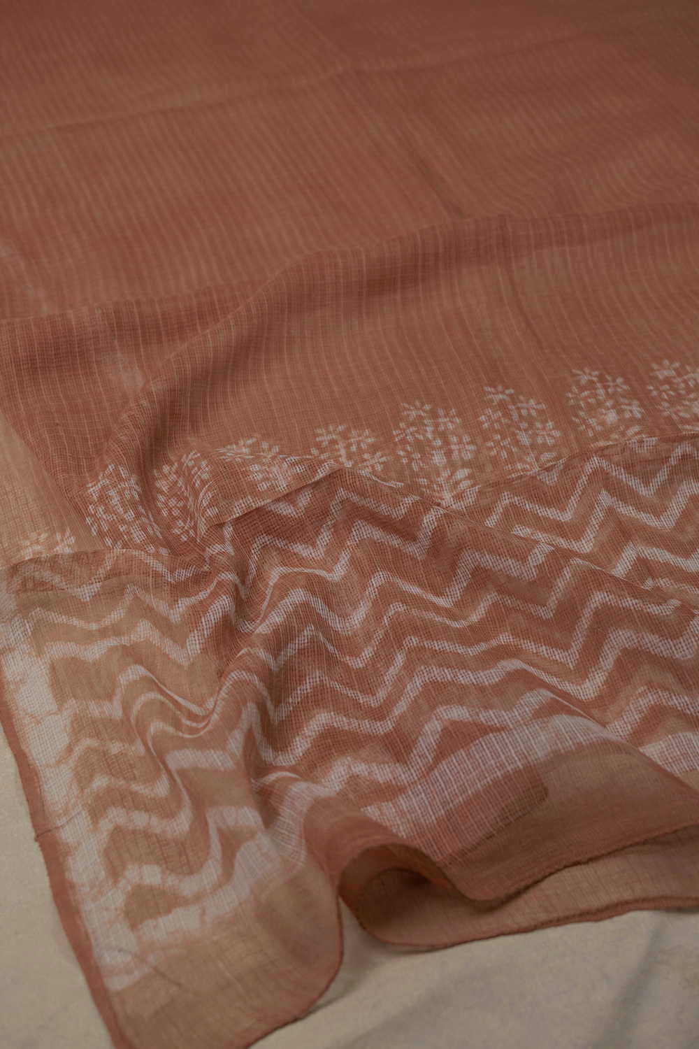 Block Printed Cotton Dupatta - Matkatus 