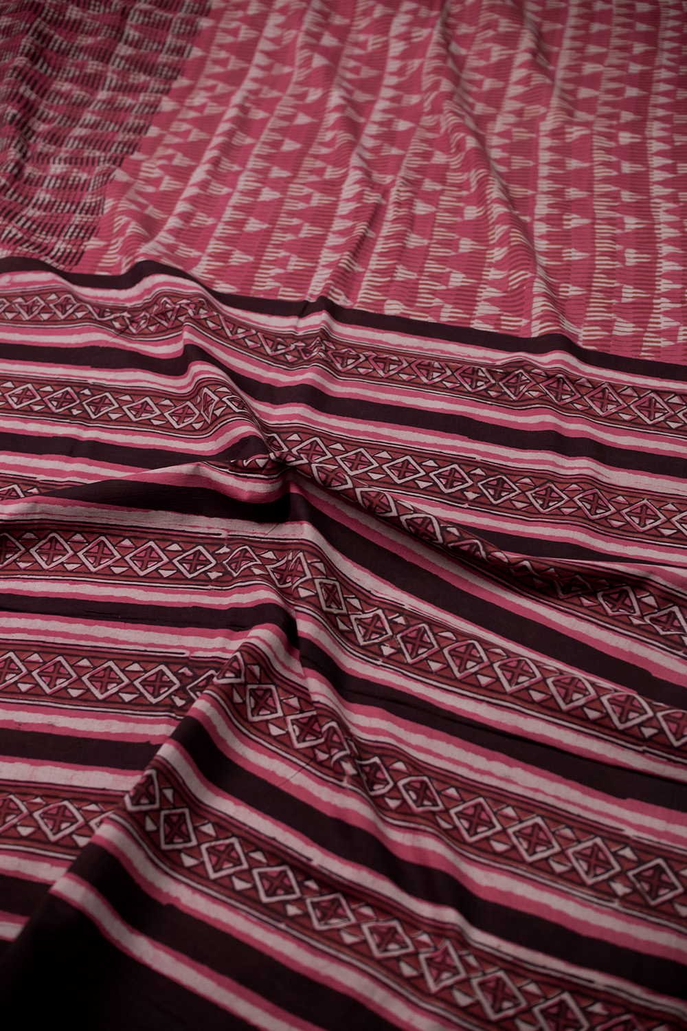 Block Printed Cotton Saree - Matkatus