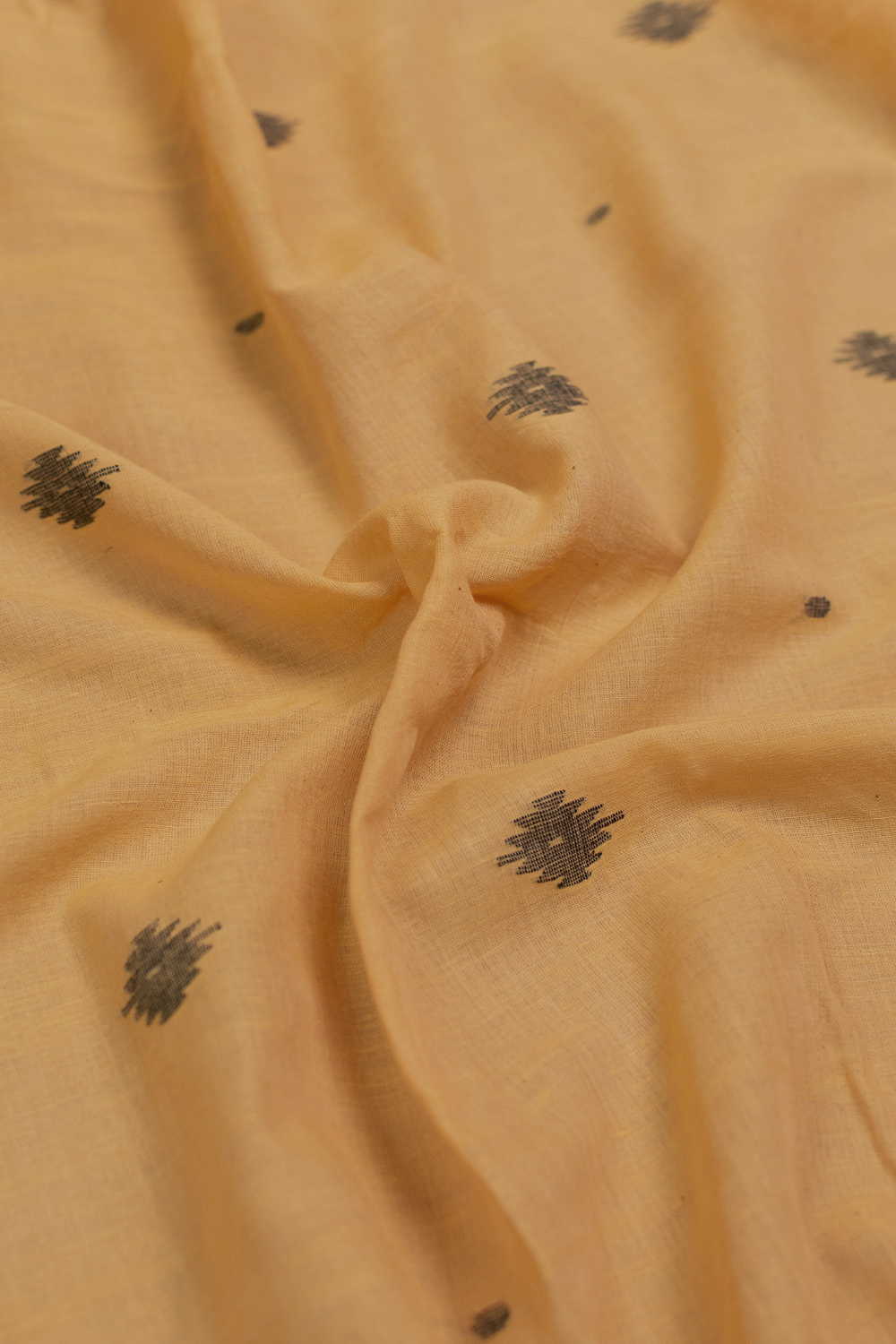 Butta on Yellow Jamdani Cotton Fabric