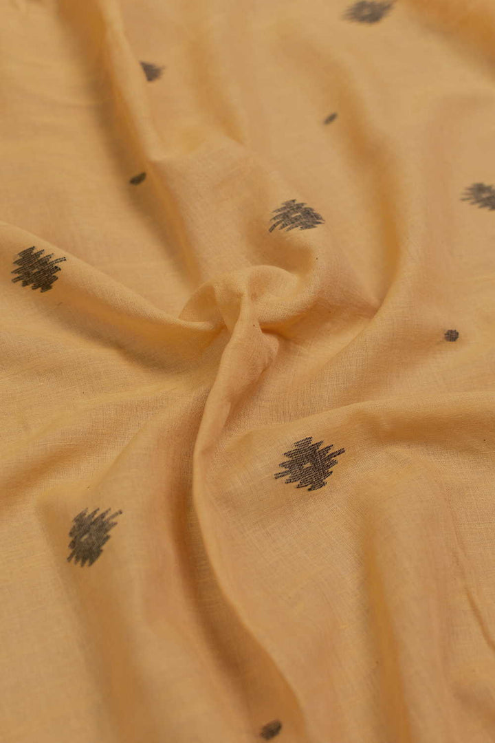 Butta on Yellow Jamdani Cotton Fabric