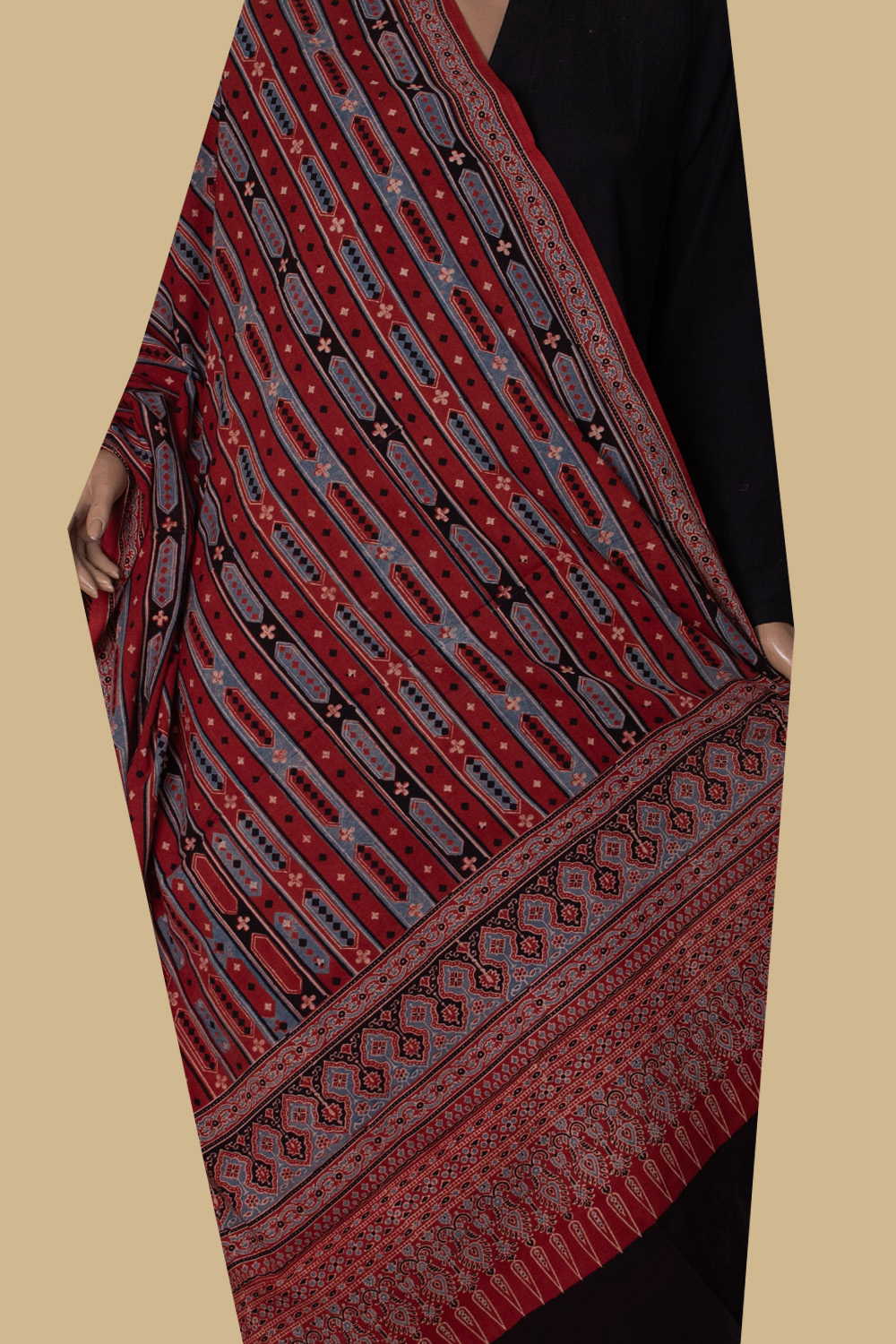 Ajrak Cotton Dupatta - Matkatus 