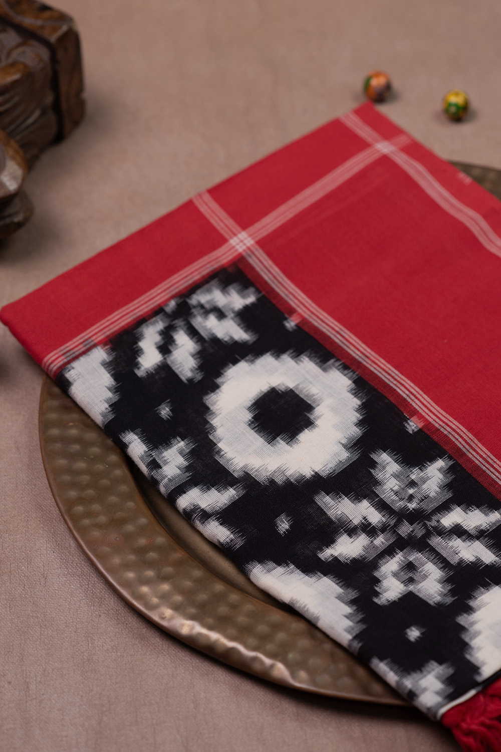 Ikat Cotton Dupatta - Matkatus 
