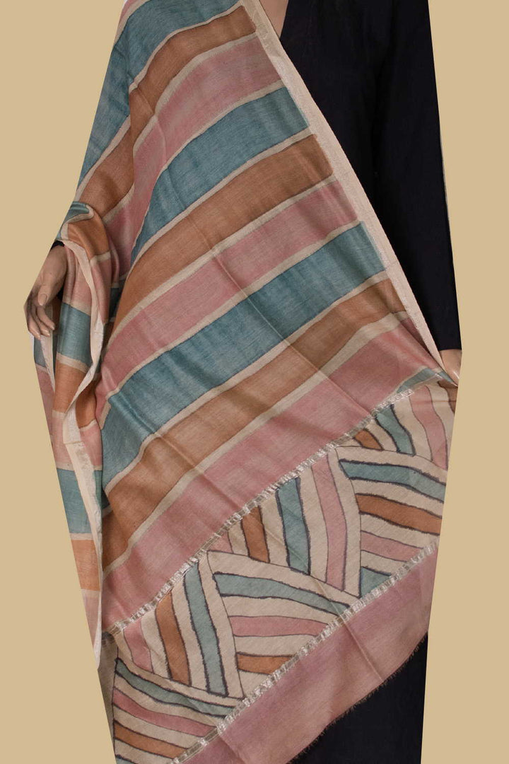 Painted Kalamkari Dupatta - Matkatus