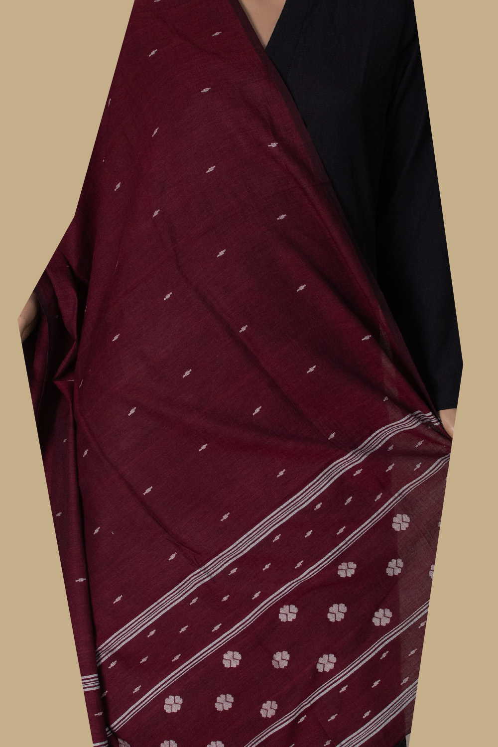 Jamdani Cotton Dupatta - Matkatus