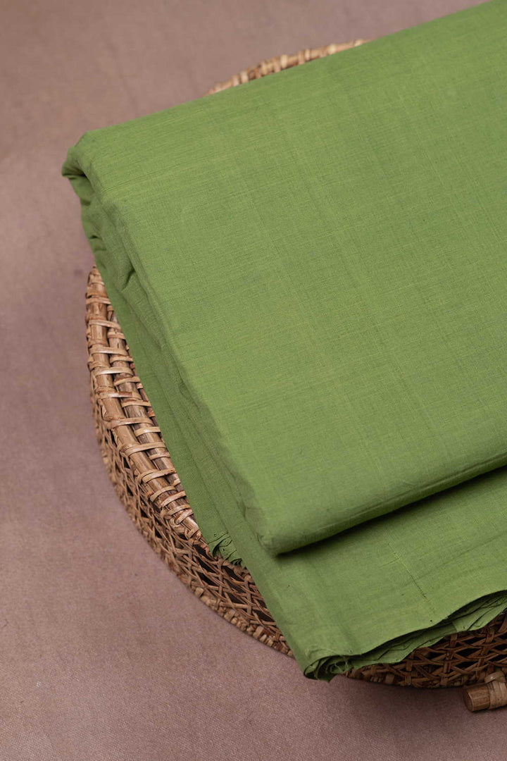 Apple Green Mangalagiri Cotton Fabric