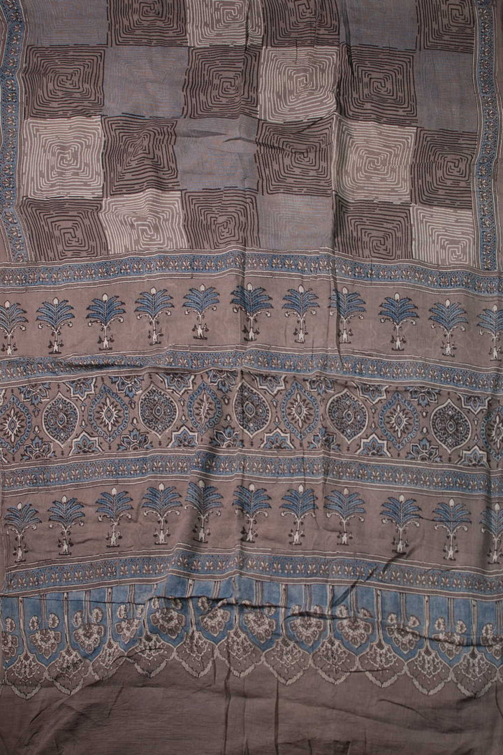 Ajrak Mul Cotton Saree - Matkatus 