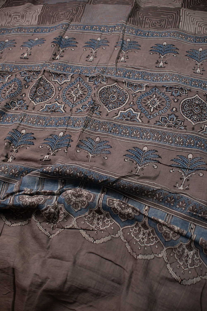Block Printed Cotton Sarees - Matkatus 