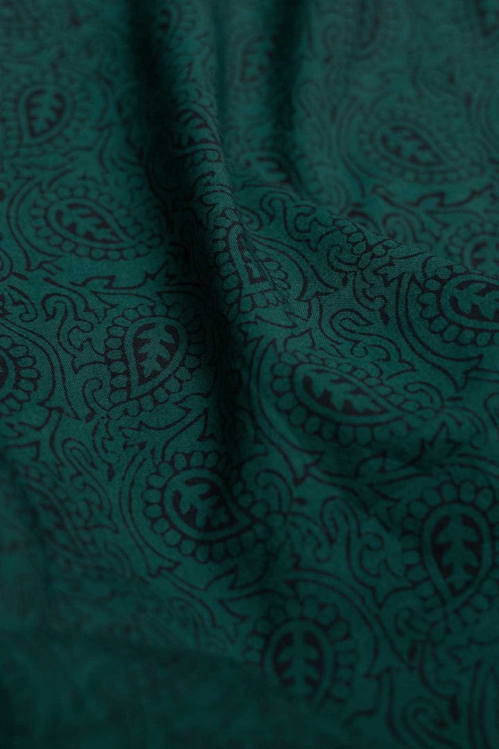Pine Green Garden Bagh Cotton Fabric - 0.8m