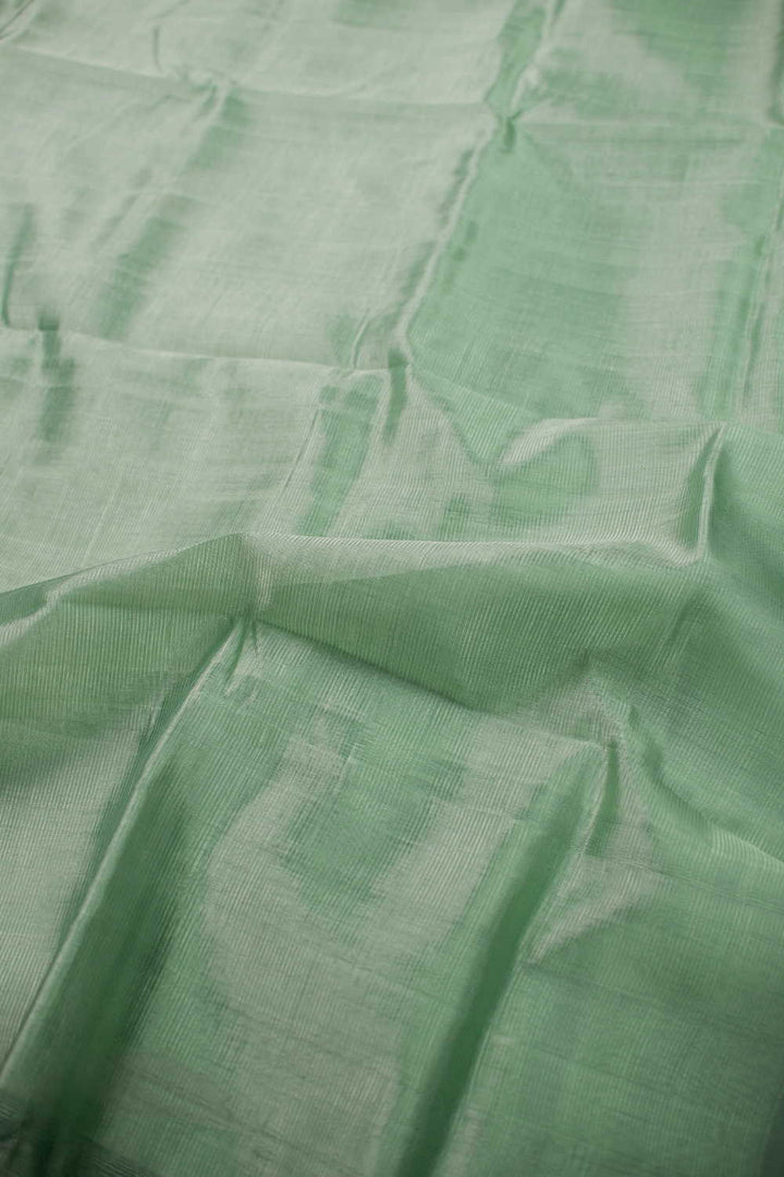 Green Mangalagiri Silk Cotton saree with Sanganeri Blouse