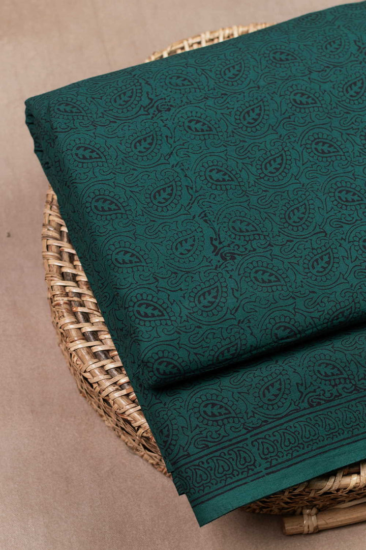 Pine Green Garden Bagh Cotton Fabric - 0.8m