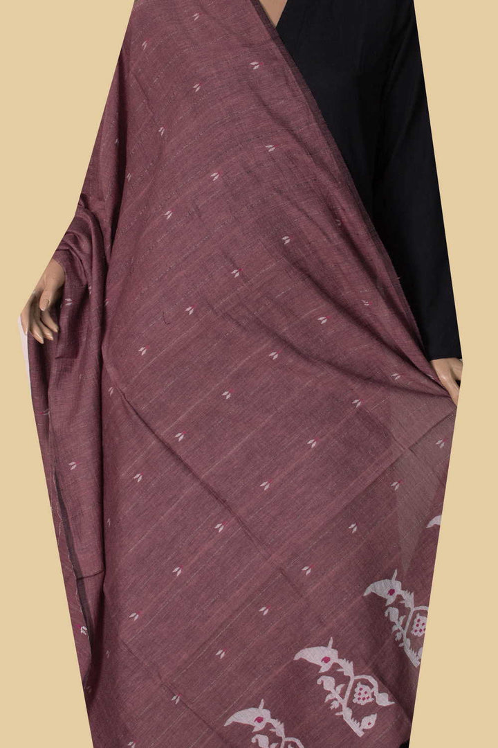 Jamdani Cotton Dupatta - Matkatus