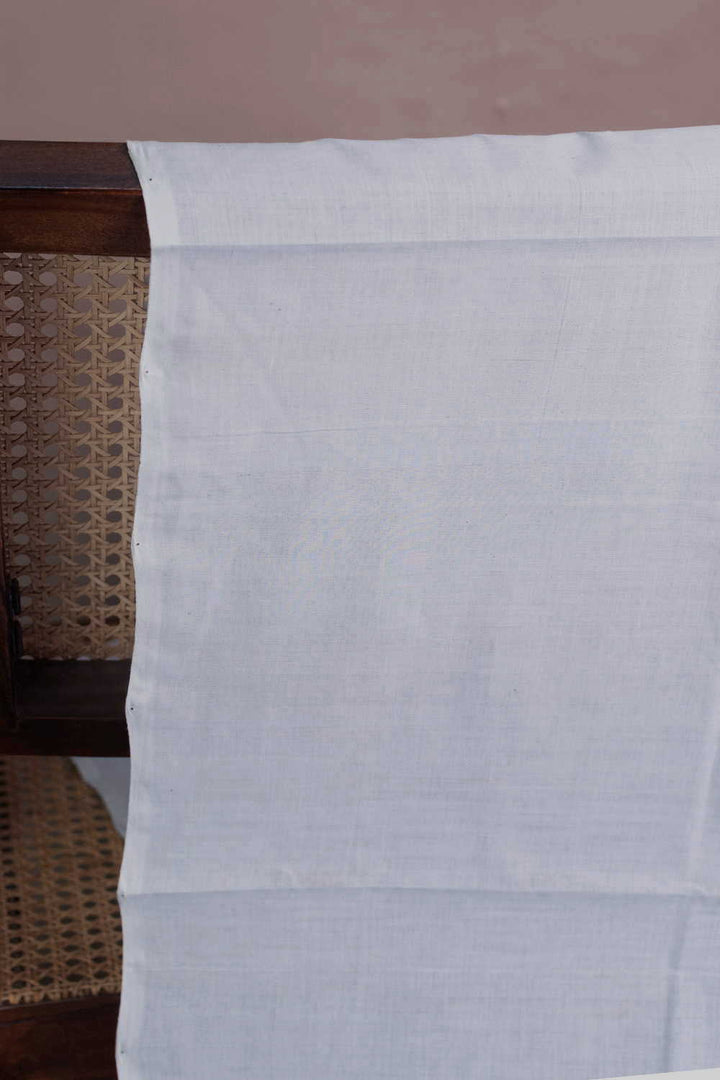 Blue Cream Mangalagiri Cotton Fabric