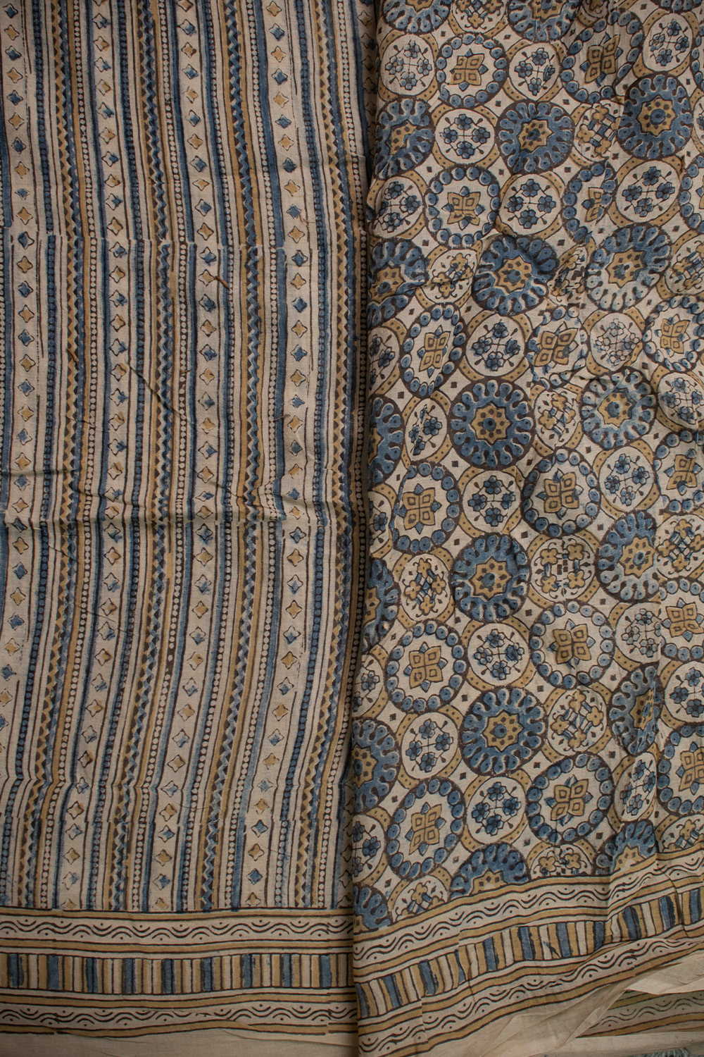 Ajrak Mul Cotton Saree - Matkatus 