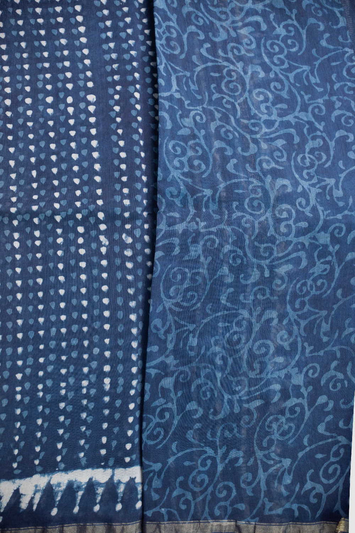 Printed Silk Cotton Saree - Matkatus 