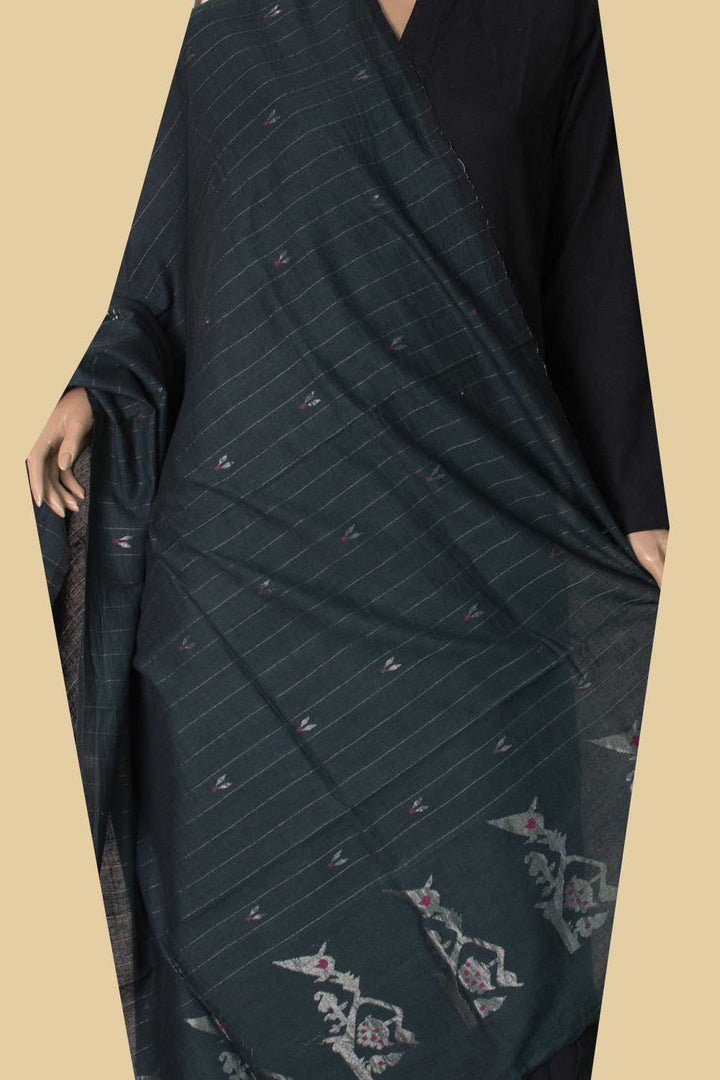 Jamdani Cotton Dupatta - Matkatus
