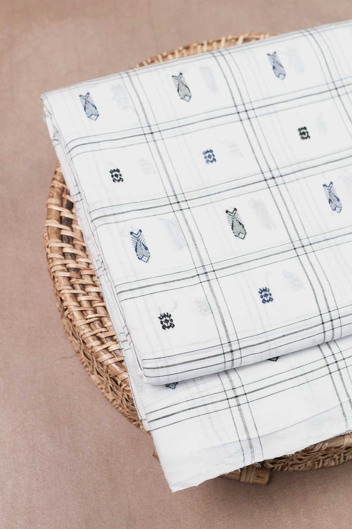 Coconut Cream Orissa Ikat Cotton Fabric