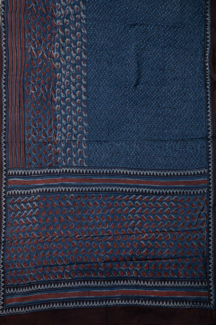 Block Printed Cotton Saree - Matkatus