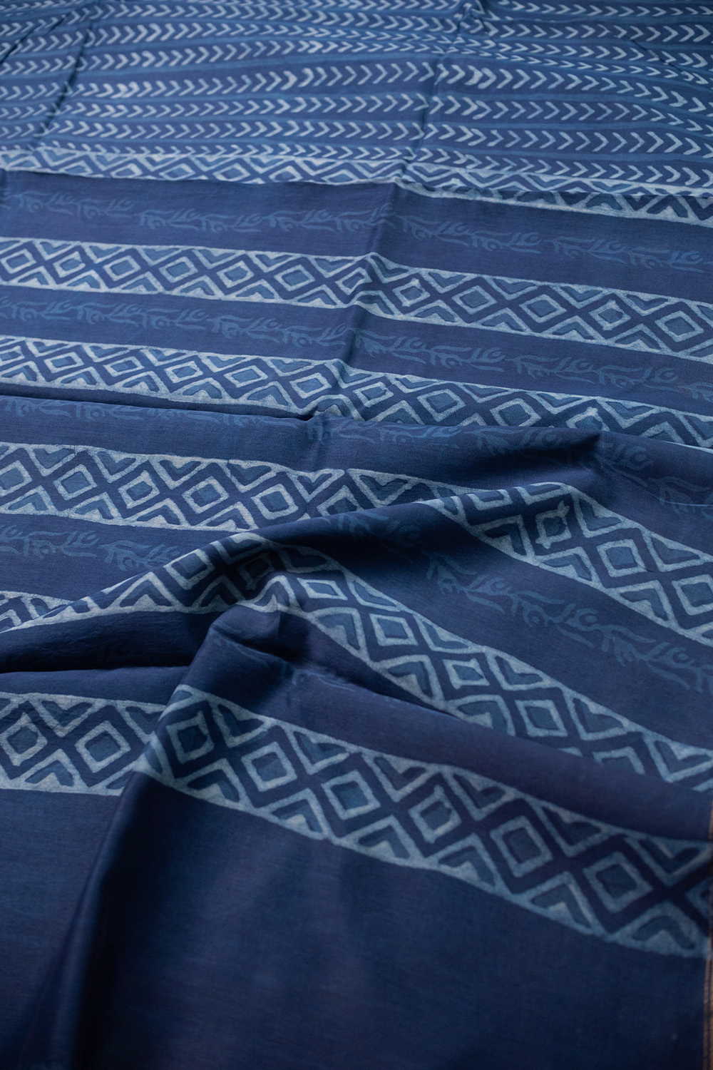 Block Printed Silk Cotton Saree - Matkatus 