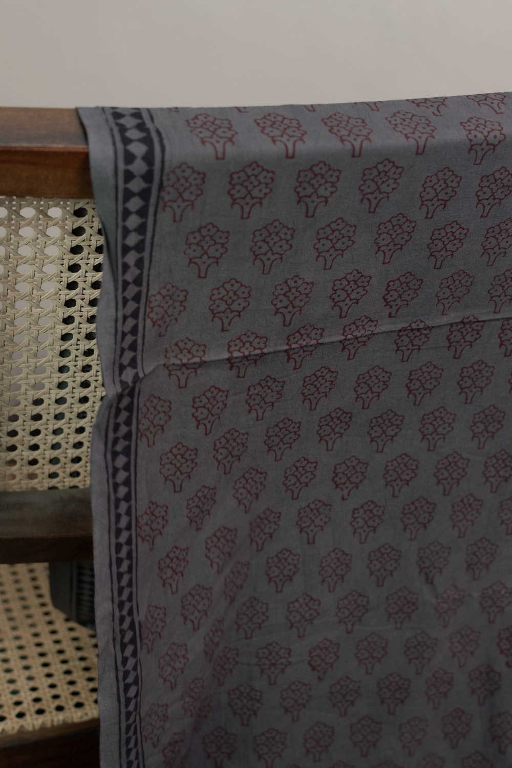 Grey Bagh Cotton Fabric