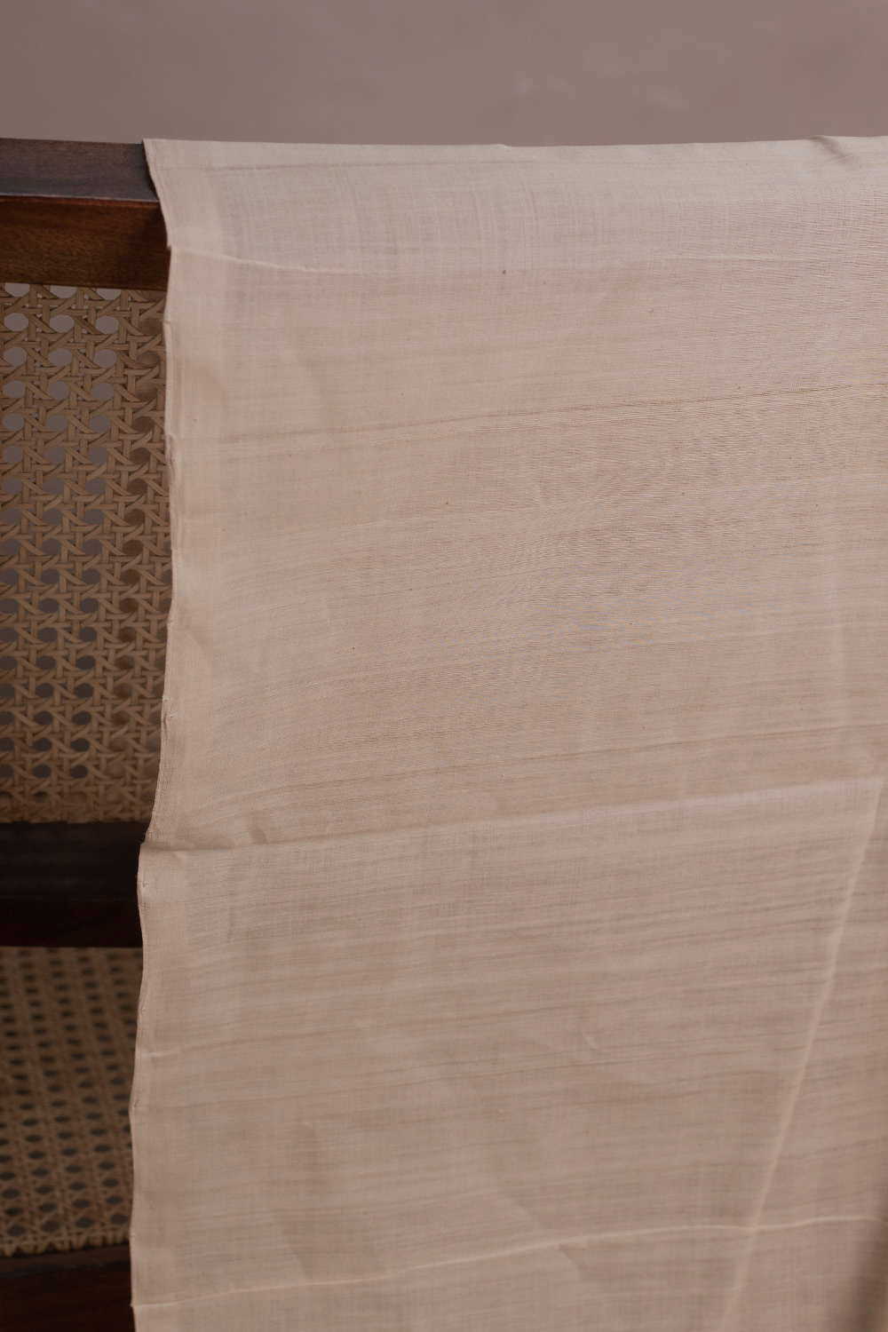 Soft Beige Mangalagiri Cotton Fabric