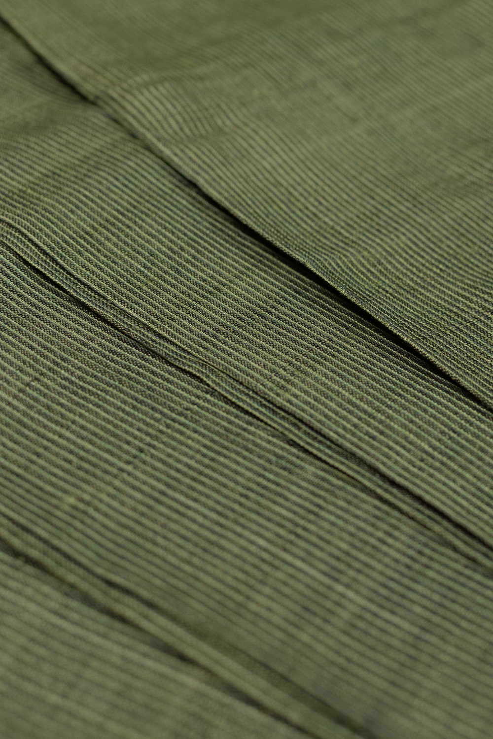 Pickle Green Handwoven Tussar Fabric - 1.6m
