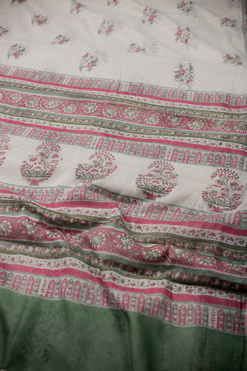 Block Printed Cotton Saree - Matkatus