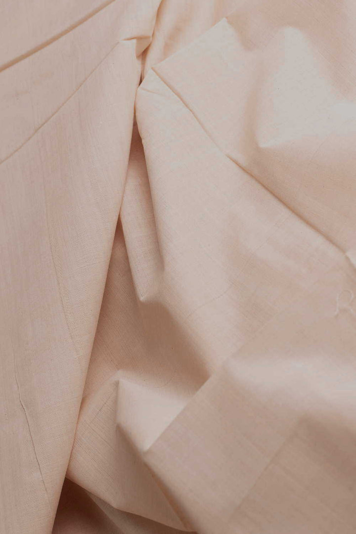 Soft Beige Mangalagiri Cotton Fabric