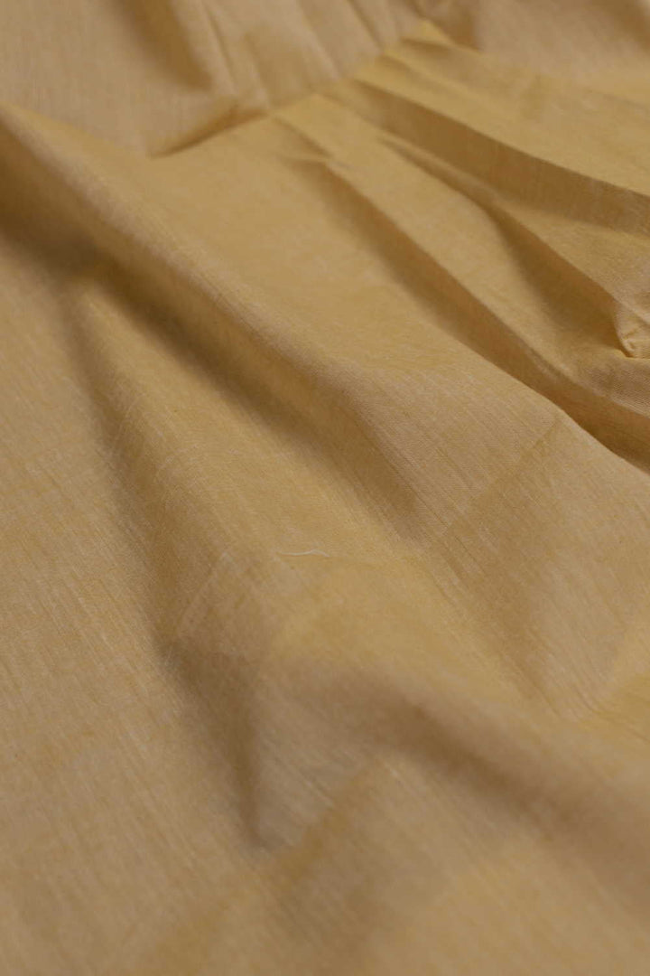 Tuscany Yellow Handwoven Mul Cotton Fabric - 1.3m