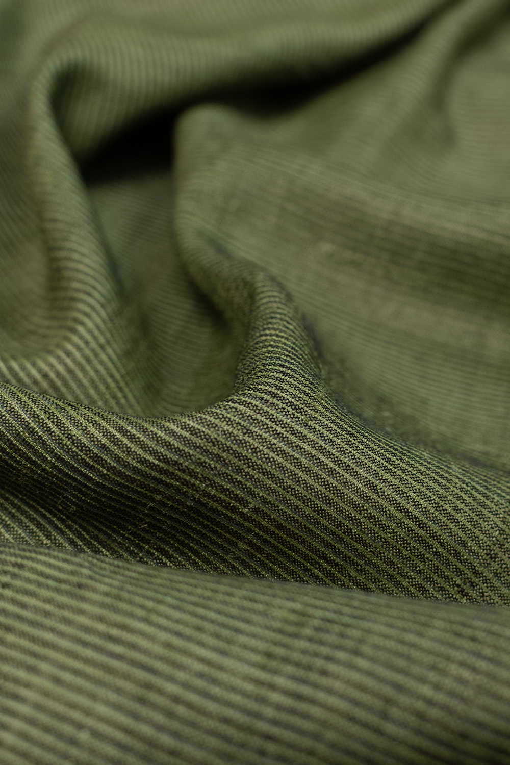 Pickle Green Handwoven Tussar Fabric - 1.6m