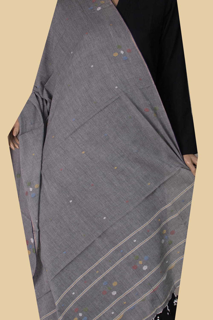 Jamdani Cotton Dupatta - Matkatus