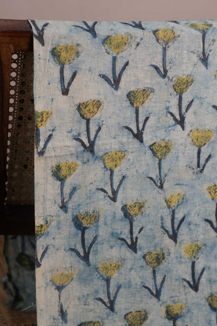 Block Printed Cotton Fabric - Matkatus 