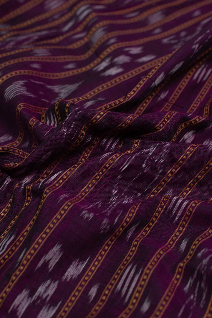 Boysenberry Purple Orissa Ikat Cotton Fabric