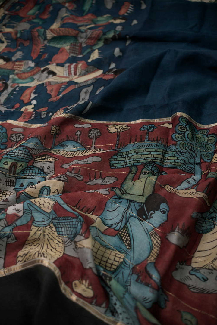 Painted Kalamkari srees - Matkatus 