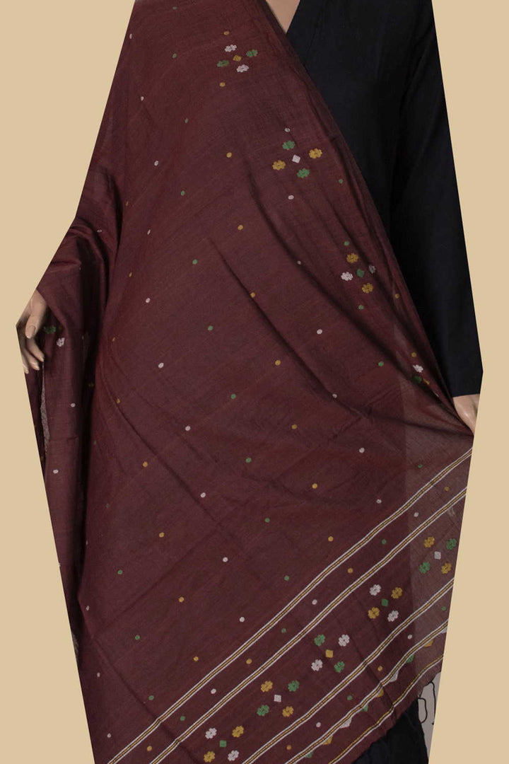 Jamdani Cotton Dupatta - Matkatus