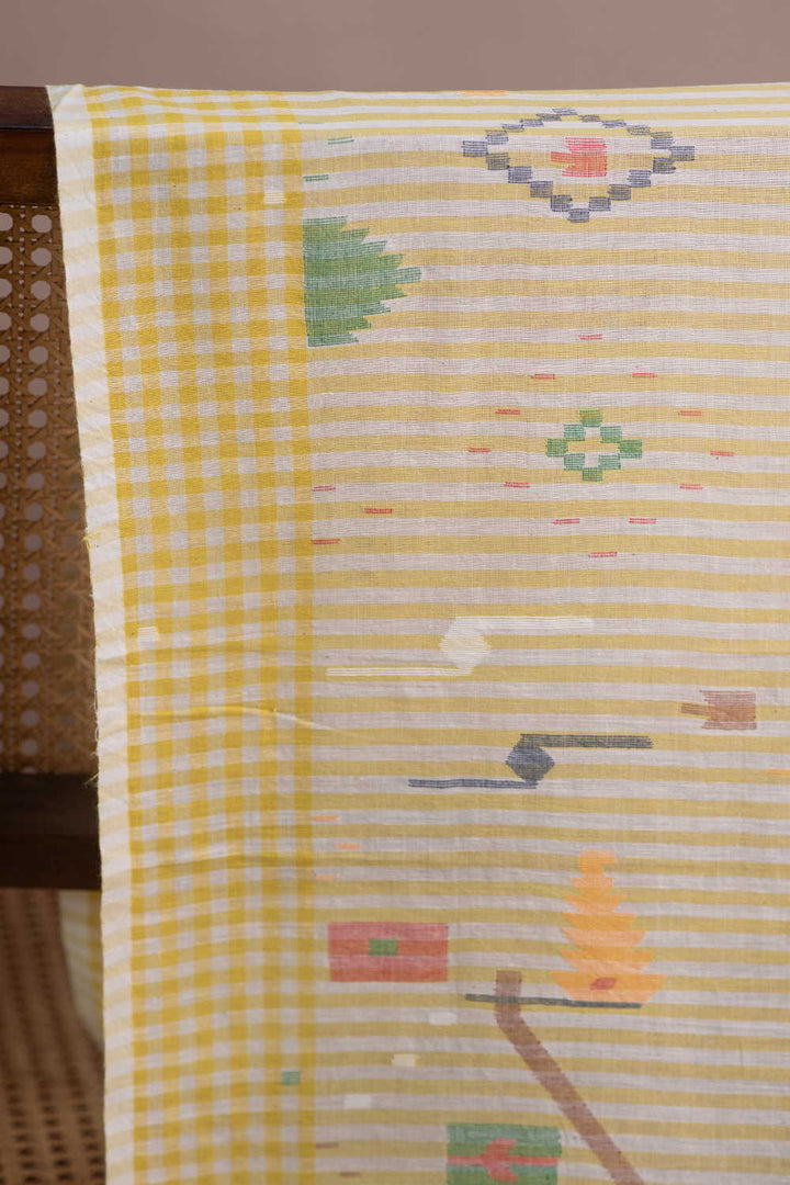 Jamdani Cotton Fabric - Matkatus 