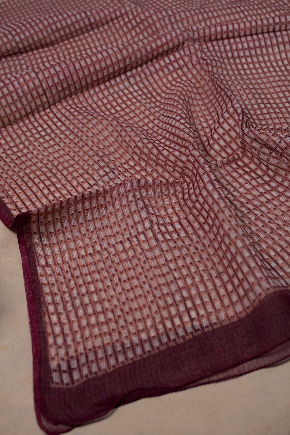 Block Printed Cotton Dupatta - Matkatus 
