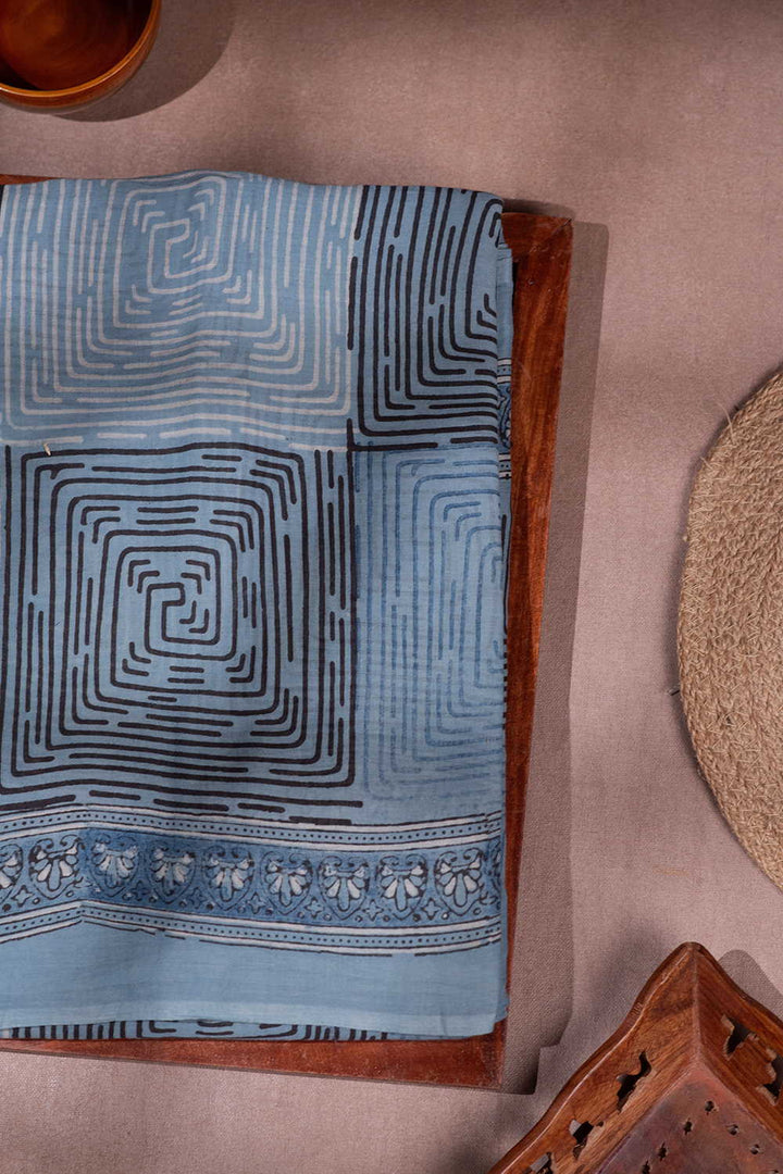 Block Printed Cotton Sarees - Matkatus 