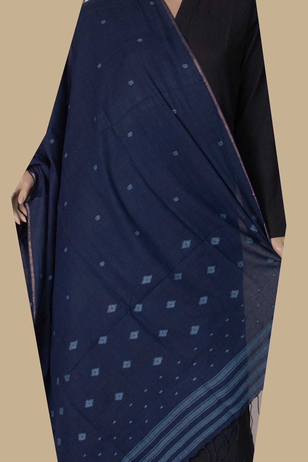 Jamdani Cotton Dupatta - Matkatus