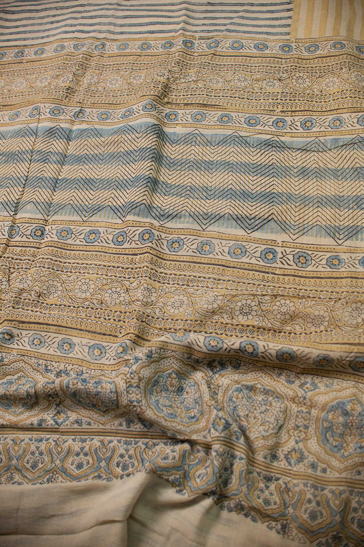 Block Printed Cotton Sarees - Matkatus 