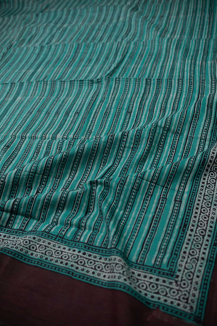 Block Printed Cotton Saree - Matkatus