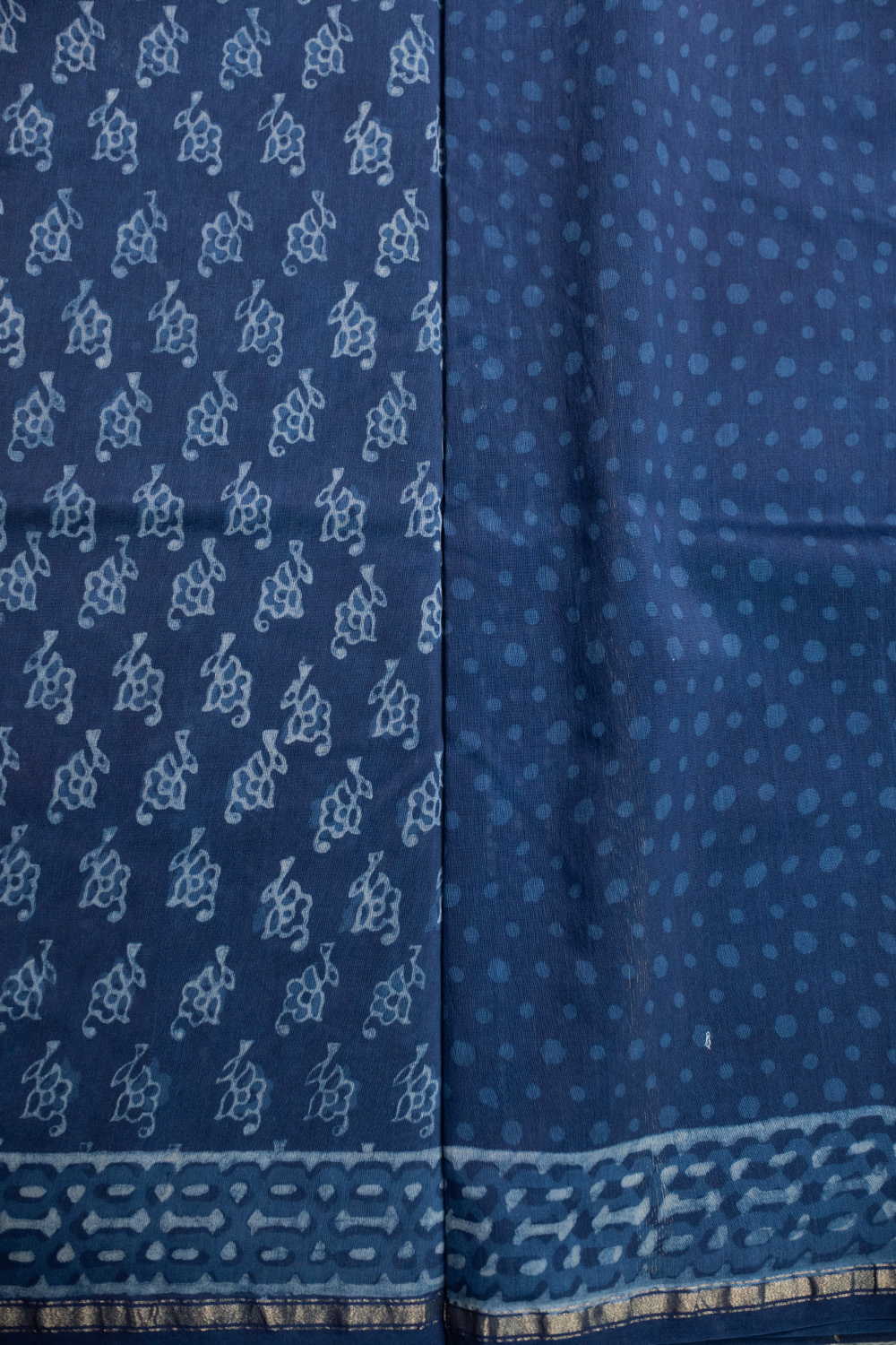 Block Printed Silk Cotton Saree - Matkatus 